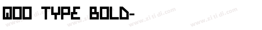 QOO type Bold字体转换
